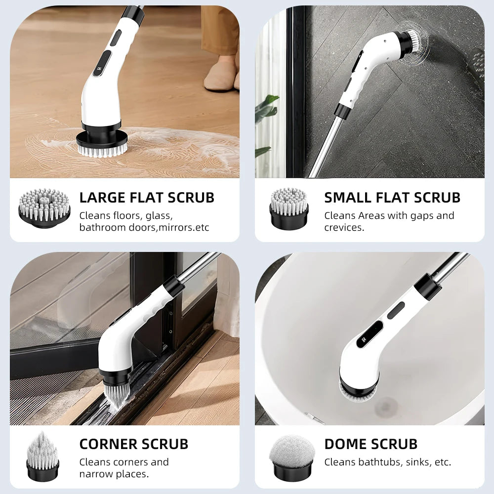 Powerful 9-in-1 Cordless Electric Brush