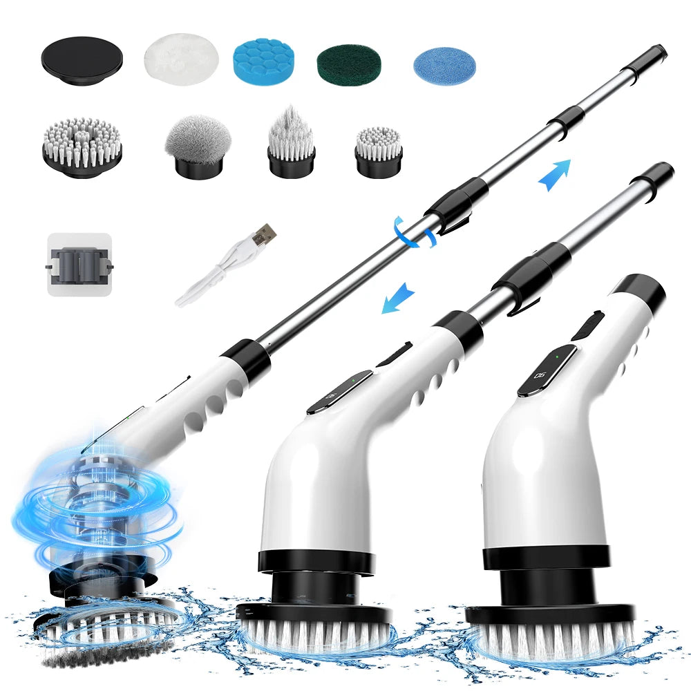 Powerful 9-in-1 Cordless Electric Brush